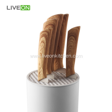 5pcs ABS Handle Coating Knife Set With Block